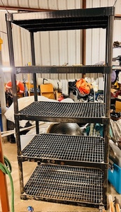lot 106 image: Large Five Tier Storage Shelves
