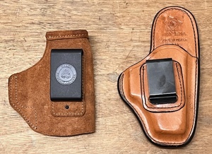 lot 119 image: Galco STO444 Stow-N-Go Inside the Waistband Holster B919L Leather Carry Conceal & Bianchi RH Model 100 Clip On IWB Holster 19232 Size 10A Leather Glock&nbsp