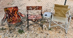 lot 160 image: Three (3) Premium Folding Camo Chairs - Including Game Winners