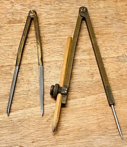 lot 170 image: Vintage 9 Brass Naval Mapping Compass &amp Vintage W & HC British BrassStainless Steel Marine Nautical Map Divider