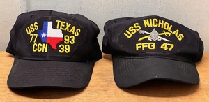 lot 172 image: USS Nicholas FFG 47 & USS Texas CGN 39 United States Navy Hat -& Mens Snapback Adjustable
