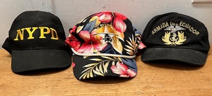 lot 206 image: Mississippi Tactical Helicopter Interdiction Team, NYPD, & Armada Del Equador Ball Caps