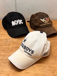 lot 249 image: Reebok Dallas Cowboys Hat  Cap  Authentic Sideline  NFC East  One Size  RBK & ACDC&nbsp and Corvette Ball Caps