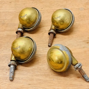 lot 187 image: Vintage Shepard Swivel Caster Wheels 2-12 Diameter Set of 4