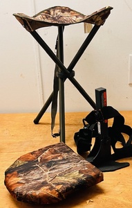 lot 192 image: Big Game Tree Stands Tree Seat & Camo Folding CampStand Chair