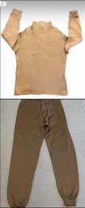 lot 216 image: Three (3) Pairs of Mens XL US Military Cold Weather Drawers & Wind Gap Knitwear Military Issue Cold Weather 14 Zip Undershirt W New Pack of 2XL Indera Heavy Weight Thermals