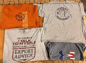 lot 300 image: Four 2x-3x Themed T-Shirts