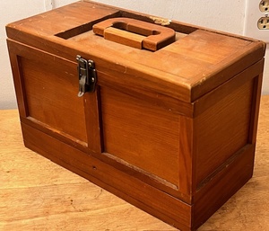 lot 301 image: Vintage Wooden Case Gun Cleaning Kit