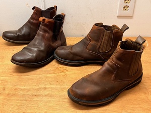 lot 308 image: Eastland Size 11.5D Boots &amp Size 11 Skechers Boots WRelaxed Fit Gel Infused Memory Foam