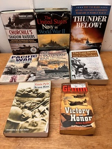 lot 315 image: Eight (8) Books on WWII History - Including The United States Navy in World War II By S. E. Smith 1966