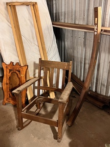 lot 320 image: Unfinished Woodworking Projects &amp Materials