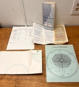 lot 338 image: Two (2) Vintage Chart Correction Kits &amp Practice Starfinder