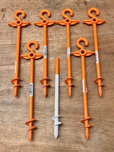 lot 343 image: Seven (7) Coghlans 1802 Twist AnchorTent Pegs 12.5 in.
