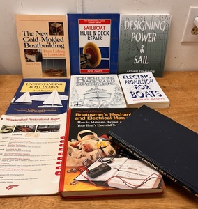 lot 347 image: Nine (9) Books on Building &amp Repairing Sailboats