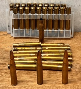 lot 354 image: Thirty-Five .30-06 Reloader Rounds &amp Three Live Rounds