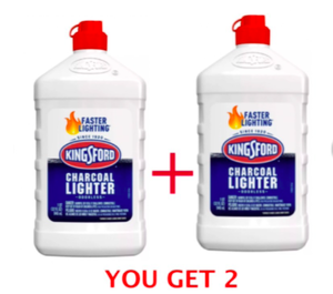 lot 5 image: Lot of 2 - New Kingsford 32oz Odorless Charcoal Lighter Fluid Bottles - As Shown