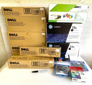 lot 7 image: Lot Of 12 - Dell, Hp & More Printer Inks - In Condition As Shown - (READ)