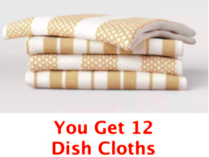lot 16 image: Lot of 12 - New Antimicrobial Dishcloths - Threshold