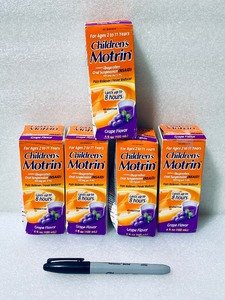 lot 23 image: Lot Of 5 New Other - Childrens Motrin Ages 2 to 11 Years, Pain RelieverFever Reducer - As Shown