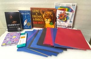 lot 42 image: Lot Of - School Supplies & Books - In Condition As Shown
