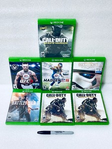 lot 44 image: Lot Of 7 - Xbox One Call Of Duty, UFC, Madden, Battlefield & Star Wars Games - In Condition As Shown