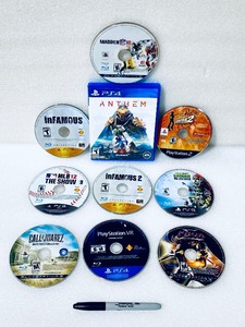 lot 47 image: Lot Of 10 - Sony PS2, PS3 & PS4 Games Madden, Infamous 1 & 2, DDR Max 2 & Ninja Gaiden - In Condition As Shown