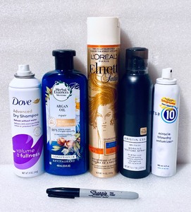 lot 82 image: Lot Of 5 New Other - Dry Shampoo, Argan Oil, Hair Spray & Volumizer - As Shown