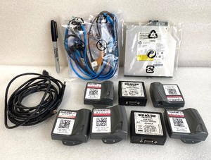 lot 107 image: Lot Of 8 - (5) CodeXML M3 Modem With Bluetooth & (2) Black Box VGA Balun Display Female, Model# AC641A & (1) HP DVDCD Rewritable Drive - In Condition As Shown - (READ)