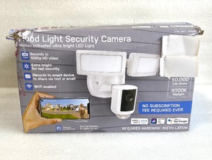 lot 102 image: Feit Electric Floodlight Security Camera, 1080P, Motion Activated & Bright Dual LED Light - In Condition As Shown - Retails Used $70 - (READ)