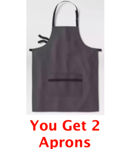 lot 128 image: Lot of 2 - New Cotton Utility Apron Gray - Made By Design - As Shown