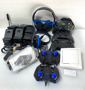 lot 136 image: Lot Of 12 - Electronic Controllers, Dock Stations, Headsets & Alarm - In Condition As Shown - (READ)