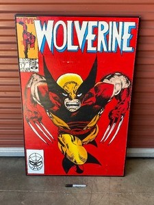 lot 139 image: Marvel Wolverine Artwork 40 12 x 26 12 - In Condition As Shown