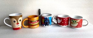 lot 148 image: Lot Of 5 - Coffee Mugs - In Condition As Shown