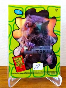lot 18 image: Teenage Mutant Ninja 2 (1991 Topps) Movie Trading Card Sticker #3
