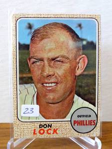 lot 23 image: 1968 TOPPS DON LOCK. PHILADELPHIA PHILLIES #59