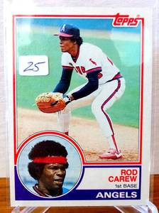 lot 25 image: 1983 Topps Baseball Rod Carew Angels #200 NM-MT