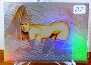 lot 27 image: RARE 1995 OLIVIA De BERARDINIS SERIES 5 STUDIES IN SENSUALITY CHASE CARD $$ (IMAGE BLURRED FOR DISPLAY)