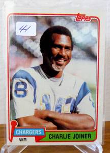lot 41 image: 1981 TOPPS Card #496 CHARLIE JOYNER (ALL PRO WIDE RECEIVER - 65 TOUCHDOWNS)