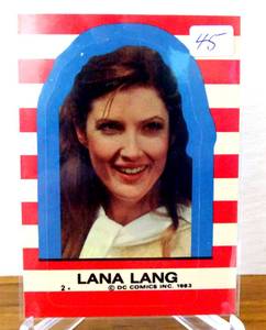 lot 45 image: 1983 DC COMICS SUPERMAN CARD STICKER LANA LANG $$