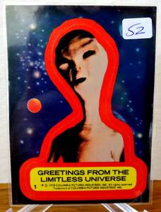 lot 52 image: VINTAGE 1978 Close Encounters of the Third Kind Movie Card GREETINGS FROM THE LIMITLESS UNIVERSE