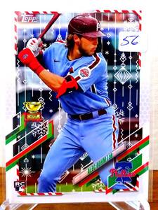 lot 56 image: 2021 Topps Winter Holiday Alec Bohm Rookie Card RC HW212