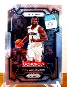 lot 58 image: 2023-24 Prizm Monopoly ZION WILLIAMSON #55