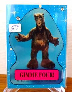 lot 59 image: Alf 1987 Gimme Four Topps Sticker Card #5