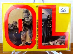 lot 66 image: VINTAGE 1980 OPC STAR WARS EMPIRE STRIKES BACK SERIES 1 STICKER - DARTH VADER $$
