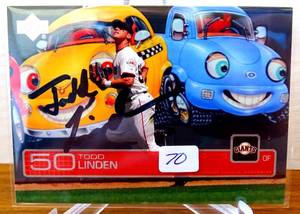 lot 70 image: AUTHENTIC HAND SIGNED Todd Linden Signed 2004 Upper Deck #549 $$