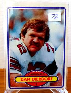 lot 72 image: 1980 Topps #316 Football Dan Dierdorf (HOF)