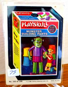 lot 79 image: 1980 Wacky Packages 3rd Series PLAYSKULL #163 Sticker