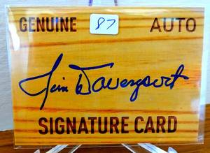 lot 87 image: CUSTOM HAND SIGNED JIM DAVENPORT (WORLD SERIES INFIELDER FOR SAN FRAN)