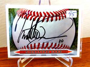 lot 95 image: CUSTOM HAND SIGNED NEW YORK YANKEES MATT DURAN STAT CARD