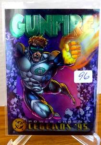 lot 96 image: Gunfire 1995 Skybox DC Legends Power Chrome Card #78